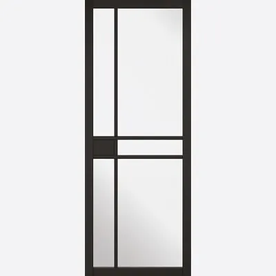 Internal Greenwich Black Primed Door - Clear Glass • £154.99