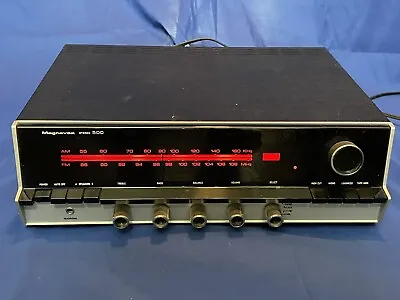 Magnavox Stereo 500 Vintage Receiver AM/FM Radio Black W/Red Lighting • $100