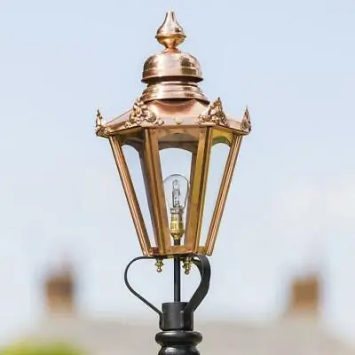 £180 • Buy Traditional Copper Hexagonal Lantern Or Replacement Lamp Post Top – 63cm