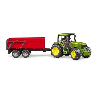Bruder 1:16 John Deere Farm Tractor W/Tipping Trailer Kids/Children Toy F/ 3yr+ • $98.96