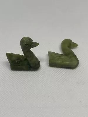 Jade Chopstick Stands - Duck 2 Pc Set. Approximately 3x3cms Set 2 • $4.50
