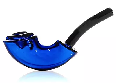 Glass Smoking Pipe Rocker Sherlock Glass Hand Pipe 10.5 Cm Long In Box Cushion • £9.90