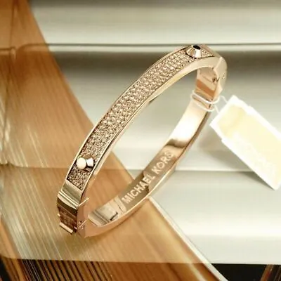 Nwdf Michael Kors Astor Baguette Bracelet Rose Gold Tone Mkj2747 • $49.99
