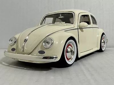 Jada 1959 Vw Volkswagen Beetle Pearl White 1:24 Diecast Model New No Box Moon • $84.95