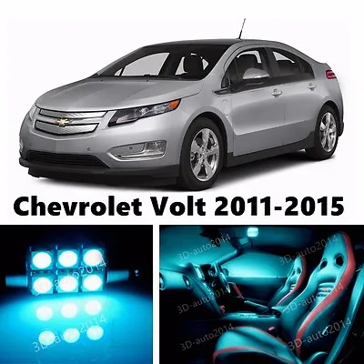 10pcs ICE Blue LED Light Interior Package Kit For Chevrolet Volt 2011-2016 • $19.99