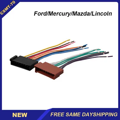 $7.99 • Buy Car Radio Stereo Wiring Harness Connector Adapter For Mercury Cougar 1986-2000