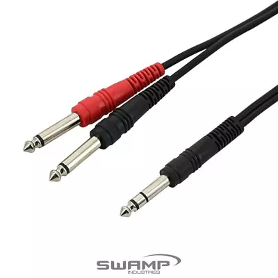 SWAMP Stereo 1/4  To Dual Mono 1/4  Cable - TRS To 2x TS - Insert Y Cable • $13.99