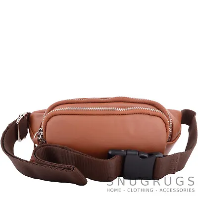 Womens / Mens Soft Genuine Leather Work / Travel / Holiday  Bumbag / Waist Bag • £21.99