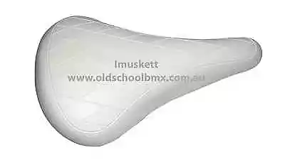 Old School Bmx Quilted Seat Saddle White • $19.99