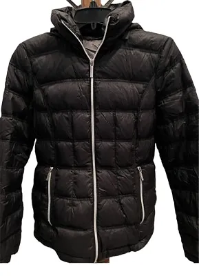 Michael Kors Sz S Women's Black Puffer Jacket 90% Down Insulated Packable Coat • $39