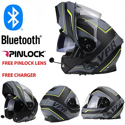 Viper Rs-v191 Blinc Bluetooth Flip Front Modular Motorcycle Helmet Raze Yellow • $286.12