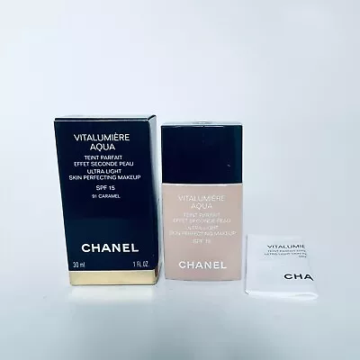 Chanel Vitalumiere Aqua Ultra Light Perfecting Makeup SPF 15 - #91 CARAMEL • $43.90