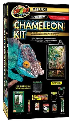 $249.99 • Buy Zoo Med Deluxe ReptiBreeze Chameleon Kit Starter Kit For All Old World Chameleon