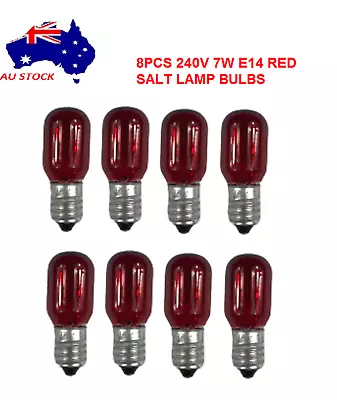 8 PCS 7W E14 240V Red Bulbs Salt Lamp Replacement Bulbs • $19.99