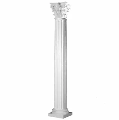 $904.54 • Buy Fiberglass Fluted Tapered Column With Corinthian Cap & Attic Base (Choose Size)