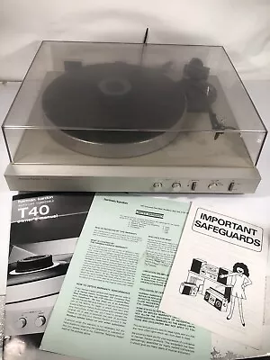 Harman Kardon Vintage Auto Lift Turntable Rare Model T40 Silver Made In Japan • $1004.83