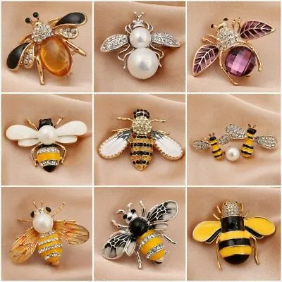 £3.61 • Buy Fashion Enamel Bumble Bee Crystal Brooch Pin Costume Badge Womens Jewelry Gifts