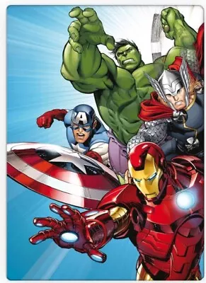 Kids Boys Children MARVEL AVENGERS Character Super Soft Fleece Bed Blanket Throw • £10.99