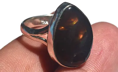 MEXICAN NATURAL BUBBLE FIRE AGATE 925 STERLING SILVER RING Sz 7.75 TAXCO JEWELRY • $42.49