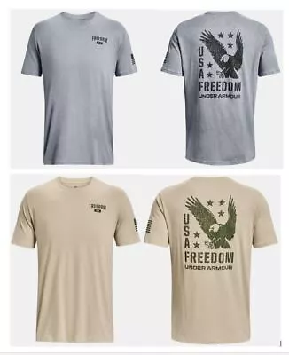 Under Armour Mens UA  UA Freedom Amp Short Sleeve Graphic T-Shirt SS Tee • $29.99