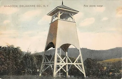 1908 Fire Alarm Tower Hancock NY Post Card Delaware County • $12