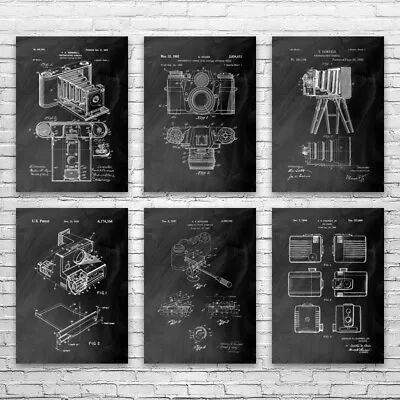 Camera Patent Posters Set Of 6 Camera Decor Photographer Gift Camera Art Print • £144.73