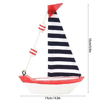 Sailing Boat Model Exquisite Vintage And Elegant Safe And Wooden Sailboat • $14.64