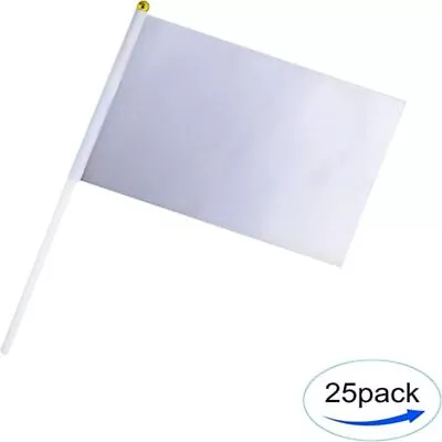 Celebration Car Flag Decorations Waving White Flag Mini Plain DIY Flags Blank • £9.34