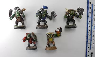 5 ORK NOBZ (incomplete) Metal Space Orks Army Painted Warhammer 40K 1990s B24 • £12.21