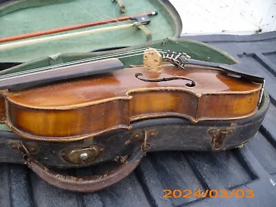 Antique Antonius Stradivarius 1614 Fiddler Violin~Old Vtg German Fiddle W/Case • $199