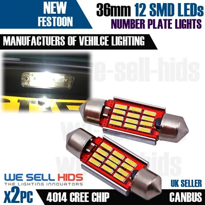 2x Mercedes Benz W202 W203 Canbus Number Plate Light Bulbs 12 SMD White • $5.67