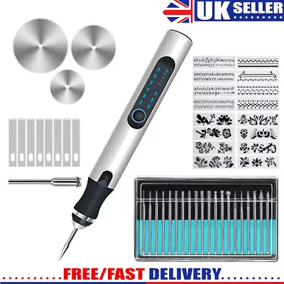 Portable Electric Engraving Pen Etching Craft Tools Machine For Glass Metal Wood • £18.99