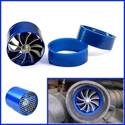 SUPERCHARGER TURBO FAN AIR INTAKE FUEL GAS SAVER KIT W/ BLUE RUBBER HOLDER • $13.99