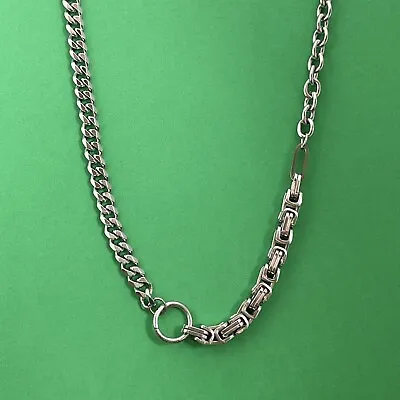 Titanium Steel Link Chain Necklace For Men WomenUnisex Punk Hip Hop Necklace • $13.99