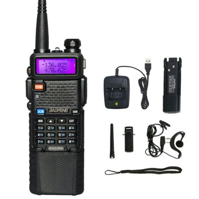 $98.99 • Buy 4PCS BF UV-5R Dual Band Walkie Talkie Long Range FM Two Way Radio + Earpiece 5W
