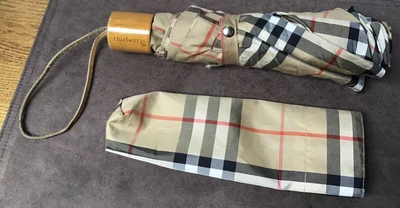 £35 • Buy Burberry’s Of London Nova Check Folding Umbrella 