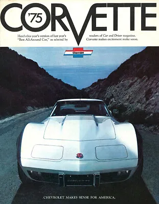 '75 Chevrolet Corvette Car Advertising Vintage Poster • $18