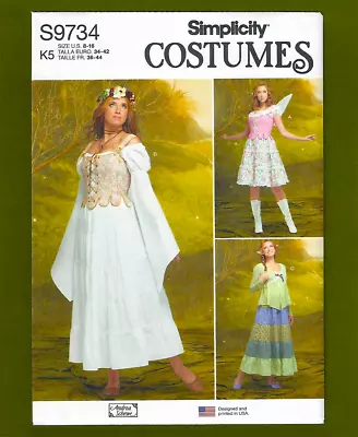 Fantasy Costume Sewing Pattern~Fairy~Elf~Queen (Sizes 8-16) Simplicity 9734 • $12.85