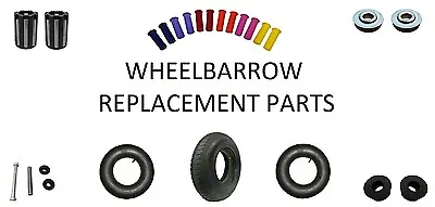 Wheelbarrow Replacement Parts Accessories Grips Axle Inner Tube Bushes Bearings • £19.99