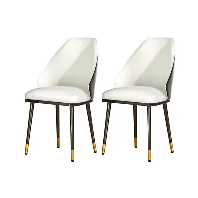 $201 • Buy Artiss Dining Chairs Wooden Chair Kitchen Cafe Faux Leather Padded Seat Set Of 2