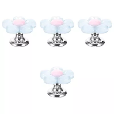  4pcs Toilet Flushing Button Top Handles Flower Toilet Flush Button Assistant • £14.39