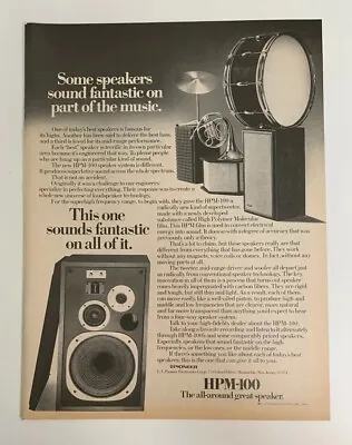 $9.76 • Buy 1976 Pioneer HPM-100 Speaker System Print Ad Speakers Moonachie New Jersey NJ