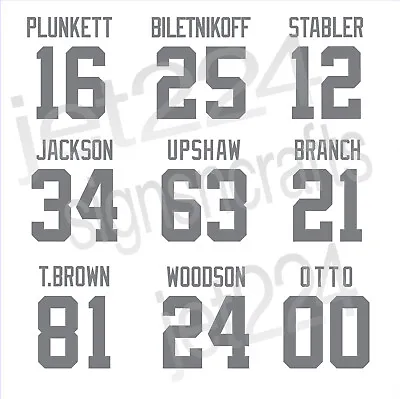 Oakland Raiders STICKER DECAL Plunkett Stabler Otto Branch Upshaw Biletknikoff • $5.99