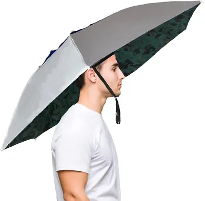 $22.23 • Buy Umbrella Hat For Golf(Silver-Camouflage), Large