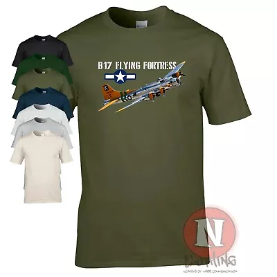 B17 Flying Fortress T-shirt WW2 World War 2 USAAF Heavy Bomber Squadron • $18.94