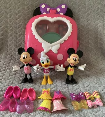 Disney Minnie Mouse Bow-tique Fashion On The Go Playset Mattel Very Rare In UK • £44.99