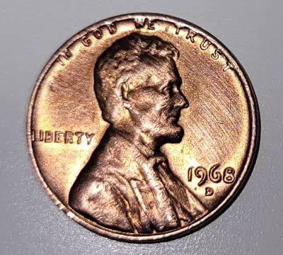 1968 D Lincoln Penny Rare In God We Trust On Edge Error Mint Mark Error • $1399