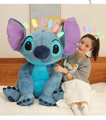 2023 60CM Lilo & Stitch Plush Doll Pillow Childrens Toy Birthday Gifts Kids • £33.47