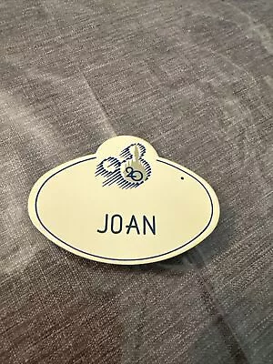 VINTAGE DISNEY 20 Cast Member Name Tag Employee Badge Joan Pin Rare • $10.99