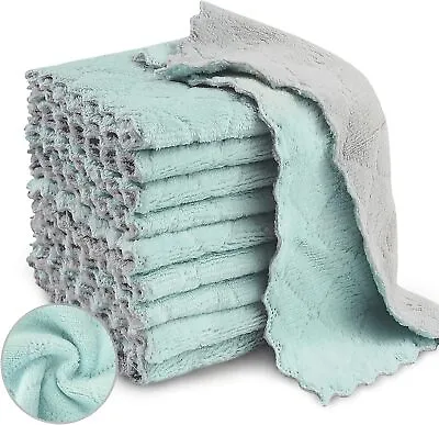 Deepklean 12 Pack Large Microfibre Cleaning Cloth Kitchen Cloth Dish Towels Pr • £22.73